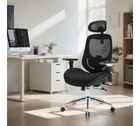 Sedia da ufficio ergonomica da 230 kg, con braccioli regolabili in 4D, adatta per persone grandi, seggiolone, supporto lombare, poggiatesta per casa, ufficio, funzione di inclinazione di 120°