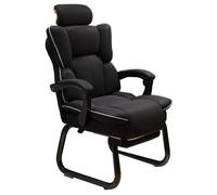 Sedia da ufficio ergonomica da gioco con poggiatesta e schienale regolabili per ufficio domestico Comoda sedia da scrivania direzionale per il tempo libero Poltrona reclinabile per divano in nero