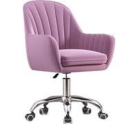 Sedia da ufficio ergonomica e moderna, girevole, in velluto, elegante sedia da scrivania per casa, ufficio, studio, soggiorno, camera da letto e toeletta - design confortevole per l'uso quotidiano