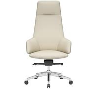 Sedia da ufficio ergonomica Elegante sedia da ufficio girevole direzionale in pelle - Comoda sedia ergonomica da scrivania per computer con design traspirante, facile da montare e costr