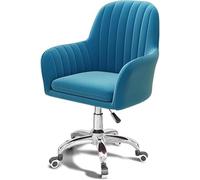 Sedia da ufficio ergonomica girevole a 360° con sedile imbottito e ruote regolabili in altezza, comodo supporto per la schiena, per soggiorno, camera da letto, vanità e studio, blu Octopus feet