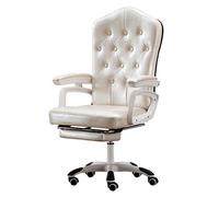 Sedia da ufficio ergonomica girevole in pelle, altezza regolabile, sedia da scrivania per casa e videogiochi, con braccioli, ideale per manager e attività
