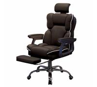 Sedia da Ufficio ergonomica Grigia con poggiapiedi e poggiatesta, Design reclinabile per Il Massimo Comfort in casa e nelle Sale riunioni (Nero)