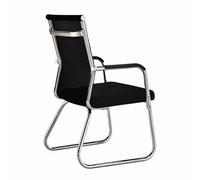 Sedia da Ufficio ergonomica Grigia con Schienale Regolabile e Piedino ad Arco, Perfetta per Uso dirigenziale e da conferenza - Poltrona Comoda per Un Supporto Che Dura Tutto Il Giorno (Nero)
