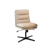 Sedia da ufficio ergonomica in pelle, comoda e morbida sedia da ufficio, studio, ufficio, studio, sedia da scrivania, rialzo seduta, sedia da ufficio regolabile, per casa, senza schienale