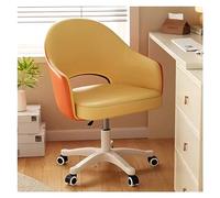 Sedia da ufficio ergonomica in pelle - Comoda sedia girevole regolabile per computer, ideale per casa, soggiorno, camera da letto e studio - Elegante e confortevole (taglia unica, gel)