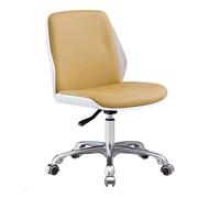 Sedia da ufficio ergonomica in pelle regolabile in altezza, senza braccioli, ideale per uso domestico e per conferenze, comoda sedia da lavoro per il personale, design moderno, sedia da lavoro
