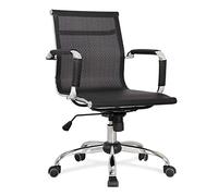 Sedia da ufficio ergonomica in rete con altezza regolabile, funzione reclinabile e braccioli staccabili per un maggiore comfort in ambienti di lavoro e riunioni