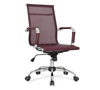 Sedia da ufficio ergonomica in rete con braccioli staccabili, altezza regolabile e base girevole per una comoda seduta in casa, ufficio o sale riunioni