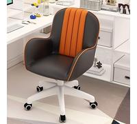 Sedia da Ufficio ergonomica in Similpelle con braccioli, Sedia da Gioco Girevole per la casa e Lo Studio, Sedia da Lavoro Imbottita in Elegante Verde (/Grigio Scuro)