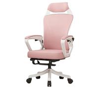 Sedia da ufficio ergonomica Lavoro Rete girevole Schienale alto Computer regolabile in altezza Scrivania Inclinazione di 150° Compito con ruote e poggiapiedi Comfort