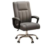 Sedia da ufficio ergonomica per alleviare il dolore alla schiena, girevole a 360°, sedia da gaming in ecopelle e lattice, altezza regolabile, per camera da letto e ufficio (grigio)