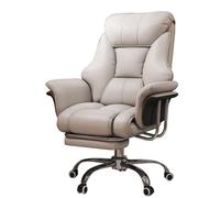 Sedia da ufficio ergonomica professionale in pelle con rotazione a 360°, altezza regolabile, sedia da scrivania reclinabile per casa e ufficio, comoda sedia per computer con supporto per la