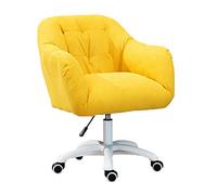 Sedia da ufficio ergonomica professionale per la casa, sedia da scrivania per computer, seduta in velluto, schienale medio con braccioli, sedia girevole regolabile con rotelle silenziose per