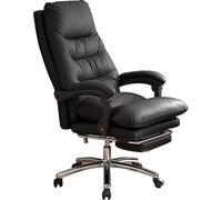 Sedia Da Ufficio Ergonomica Reclinabile 90°-160° - Sedia Manageriale Con Schienale Alto E Altezza Regolabile, Per Pisolini E Lavoro(Black chair)