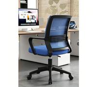 Sedia da ufficio ergonomica Regolabile in altezza Sedia da ufficio for computer Con supporto lombare Tessuto a rete traspirante for la casa, lo studio e il lavoro(Blue+black frame)