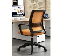 Sedia da ufficio ergonomica Regolabile in altezza Sedia da ufficio for computer Con supporto lombare Tessuto a rete traspirante for la casa, lo studio e il lavoro(Orange+black frame)