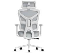 Sedia da ufficio ergonomica, schienale alto in rete, schienale regolabile in altezza in 4 posizioni, braccioli 3D, supporto lombare adattivo, funzione di inclinazione a 3 livelli, poggiatesta 3D