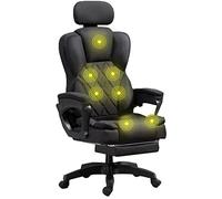 Sedia da ufficio ergonomica sedia da scrivania del computer esecutivo riscaldato ergonomico con sedia da compito girevole a 7 punti con poggiapiedi e cuscino lombare ideale per il lavoro di casa per
