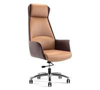 Sedia da ufficio ergonomica Sedia da scrivania girevole per computer Sedile aziendale esecutivo con braccioli Supporto per la schiena ideale per l'home office dei manager (colore: marrone)
