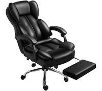 sedia da ufficio ergonomica Sedia da ufficio ergonomica Sedia da scrivania Sedia da computer con bracci di supporto lombare Sedia da lavoro direzionale girevole in pelle PU per donne Adulti, Nero