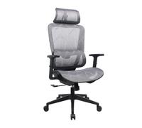 Sedia da ufficio ergonomica supporto lombare in vita 3d in cintura 135 ° in inclinazione a mesh traspirato posteriore ad alto poggiatesta regolabile poggiatesta 4d bracciali per bracciali girevo gray