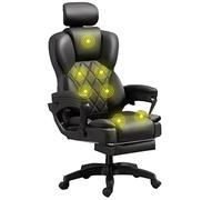 Sedia da ufficio ergonomico sedia da scrivania per ufficio riscaldato ergonomico con sedia da compito girevole a 7 punti con poggiapiedi e cuscino lombare ideale per il comfort dell'ufficio per