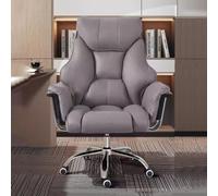 Sedia da ufficio esecutivo di lusso con il design ergonomico in pelle rivestimento girevole altezza regolabile e posti in lattice imbottitura Big Boss sedia per il massimo comfort, grigio/a KeYJ