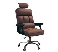Sedia da ufficio Executive Sedia da ufficio per computer in pelle PU, regolabile in altezza, ruote girevoli Sedia da gaming (marrone)
