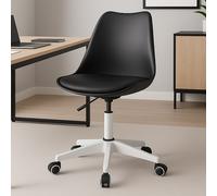 Sedia da Ufficio Full Nero Poltrona da Studio e Casa Ergonomica con Ruote