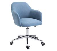 Sedia da ufficio girevole a 360 gradi, altezza regolabile da 45 a 53 cm, con imbottitura in schiuma ad alta densità. Design moderno e minimalista, adatta sia per l'ufficio che per la casa /