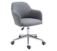 Sedia da ufficio girevole a 360 gradi, altezza regolabile da 45 a 53 cm, con imbottitura in schiuma ad alta densità. Design moderno e minimalista, adatta sia per l'ufficio che per la casa /