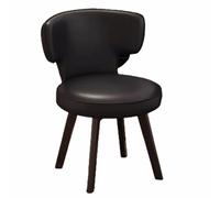 Sedia da ufficio girevole con schienale curvo, sedia da cucina in stile moderno di metà secolo, dotata di un cuscino di seduta rinforzato adatto for soggiorni(Black,Upgrade)