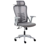 Sedia da ufficio girevole ergonomica in rete e plastica grigio Ergonox