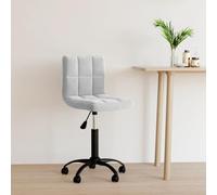 Sedia da ufficio girevole grigio chiaro velluto con ruote e molla a gas regolabile in altezza, ergonomica, per home office e studio, comoda sedia da scrivania in metallo con supporto per lo schienale