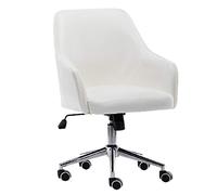 Sedia da ufficio girevole, regolabile, senza braccioli, design incrociato, comoda seduta ampia per camera da letto, toeletta o trucco, mobili ergonomici per la casa