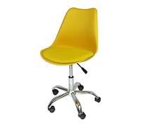 Samira - Sedia Da Ufficio Girevole, Sedia Da Scrivania Gialla Con Rotelle Mod. Sally - SPEDIZIONE GRATUITA