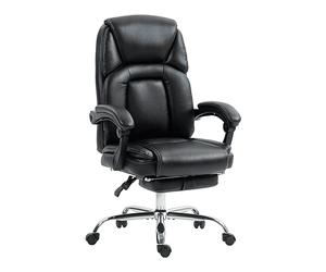 SEDIA DA UFFICIO HOMCOM IT921-906V00BK - ergonomica regolabile con braccioli, girevole in rete