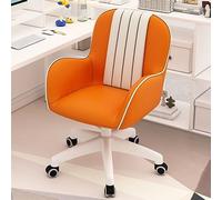 Sedia da ufficio in pelle PU con braccioli, moderna sedia ergonomica da scrivania per giocare e lavorare, sedia girevole per casa, ufficio, studio e camera da letto