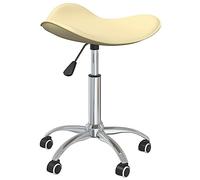 Sedia da ufficio in pelle sintetica, ergonomica, con ruote, regolabile in altezza, compatta per ufficio e casa, comoda e salvaspazio, per una seduta sana