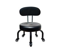 Sedia da Ufficio in Piedi Nera,Sgabello Mobile per Pedicure Bianco,Poltrona Girevole da Pavimento Rossa,con Ruote E Schienale per Cambiare Scarpe per Lavori Domestici 33 * 24 cm