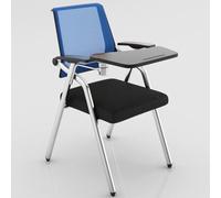 Sedia da ufficio in rete con supporto lombare, sedia pieghevole con scrivania annessa per portabicchieri per laptop - ideale per adulti, uomini, donne - perfetta per casa, lavoro, azienda - gambe in