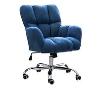 Sedia da ufficio in velluto ergonomico con supporto medio schiera moderno sedia da scrivania del design con braccia per ragazze simpatico sedia per computer rosa per la casa girevole per home office