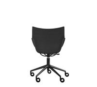 Sedia da Ufficio Kartell Q/Wood Nero/ Legno Nero con Rivestimento Nero