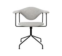 Sedia da Ufficio Masculo Rivestita in Hallingdal 65 116 con Base in Nero Semi Opaco