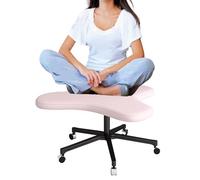 Sedia da ufficio mobile con gambe incrociate per meditazione, ergonomica, con gambe incrociate, attiva, per sedersi in diverse posizioni, sgabello regolabile in altezza per chi lavora al com