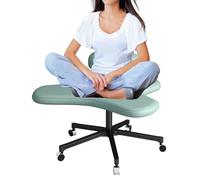 Sedia da ufficio mobile con gambe incrociate per meditazione, ergonomica, con gambe incrociate, attiva, per sedersi in diverse posizioni, sgabello regolabile in altezza per chi lavora al com