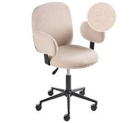 Sedia da ufficio moderna Poltrona altezza regolabile Boucle beige Moraga