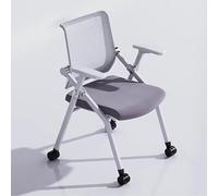 Sedia da ufficio pieghevole con bracciolo for tablet, scrittoio e ruota piroettante, sedie for reception in rete for ospiti, sedia con rotelle for ufficio, scuola, sala d'attesa for conferenze