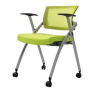 Sedia da ufficio pieghevole ergonomica con ruote, sedia da conferenza e studio in rete, portatile, per allenamento a casa e balcone, perfetta per uso in ufficio